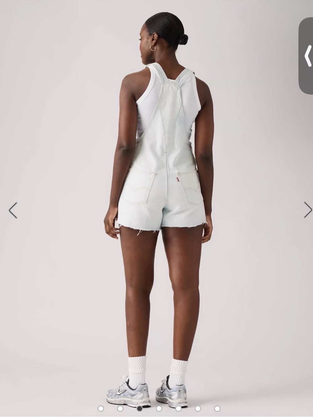 NWT Levi’s Vintage Shortalls White Denim Overalls Size Small Glacial Pace